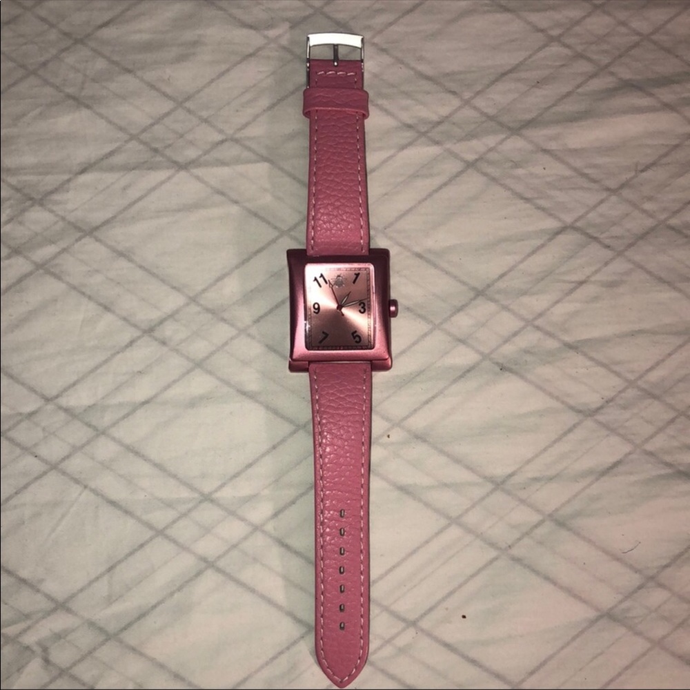 Oui art pink genuine leathers watch
